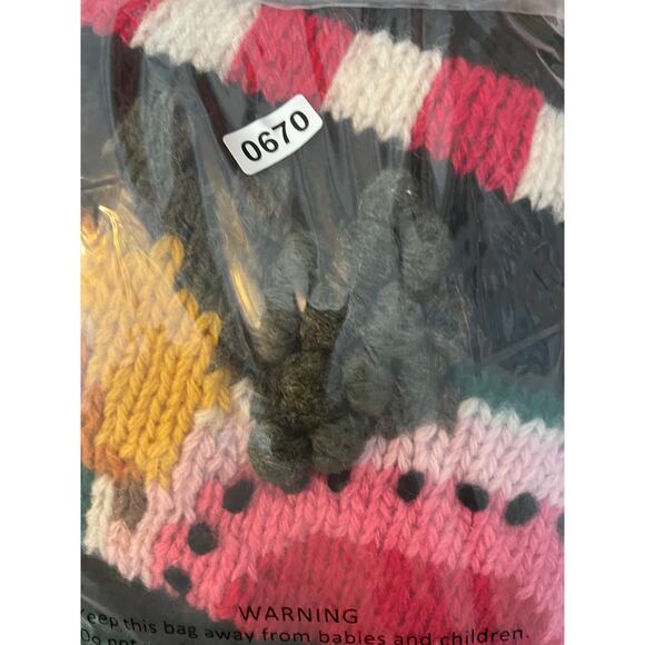 VTG. Eagle's Eye Cottagcore Sweater M Wool Hand Knitted Teddy Patchwork 80s - Picture 8 of 8